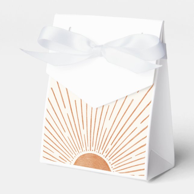Boho sun Baby shower favour box (Front Side)