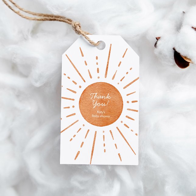 Boho Sun Baby shower  Gift Tags (Creator Uploaded)