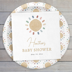 Boho Sun Baby Shower Napkin