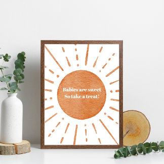 Boho Sun Baby Shower Sign
