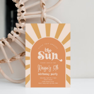 Boho Sun Birthday Invitation   Girl Sun Invitation