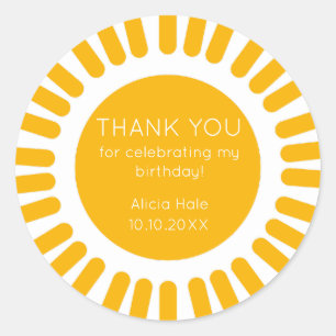 Boho Sun  Classic Round Sticker