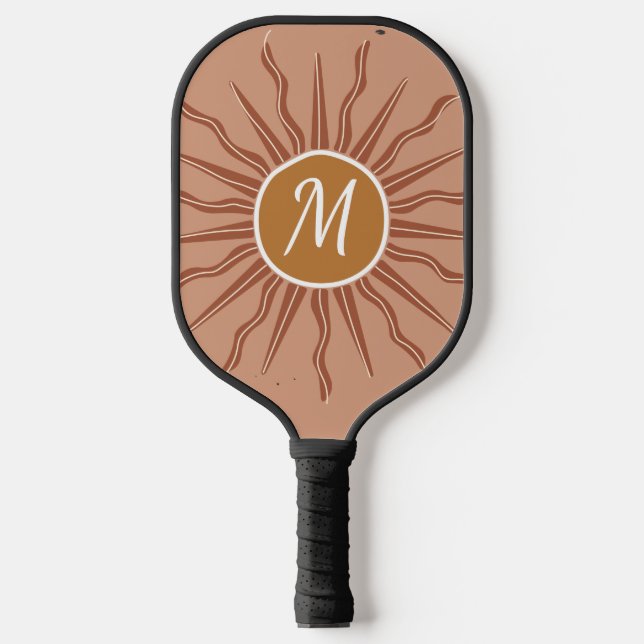 Boho Sun Custom Inital Pickleball Paddle (Front)