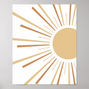 Boho Sun Earth Colours Poster