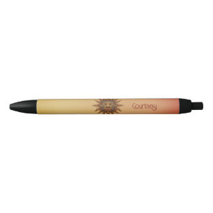 Boho Sun Gradient Black Ink Pen