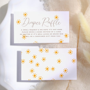 Boho Sun Little Sunshine Baby Shower Enclosure Card