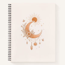 Boho Sun & Moon Deluxe Notebook