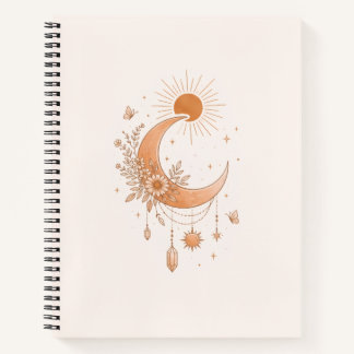 Boho Sun & Moon Deluxe Notebook