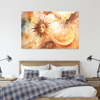 Boho Sun & Moon | Minimal Celestial Decor for Home