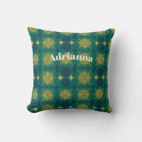 Boho Sun Moon Stars Baby Teal Yellow Personalised