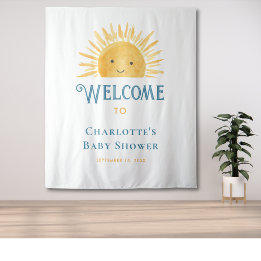 Boho Sun Sunshine Baby Shower Welcome  Tapestry