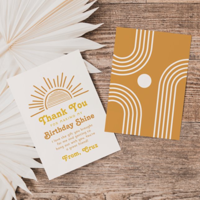 Boho Sun Thank You Card | Sun Thank You Cards (Creator Uploaded)
