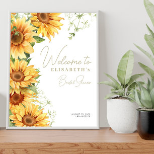 Boho sunflower bridal shower welcome sign