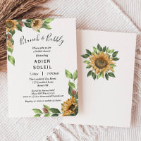 Boho Sunflower Brunch And Bubbly Bridal Shower