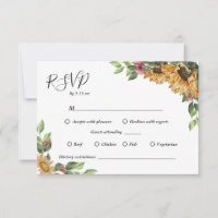 Boho Sunflower Dietary Restrictions Wedding