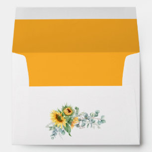 Boho Sunflower Eucalyptus Envelope