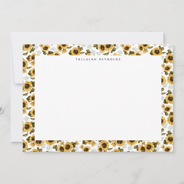 Boho Sunflower pattern Card (Front)