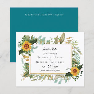 Boho Sunflower Sage Greenery Wedding