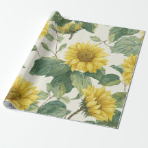 Boho Sunflower Yellow Floral Pattern Spring Summer