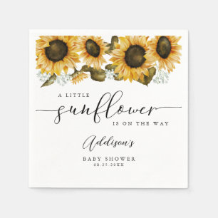 Boho Sunflowers Baby Shower Napkin