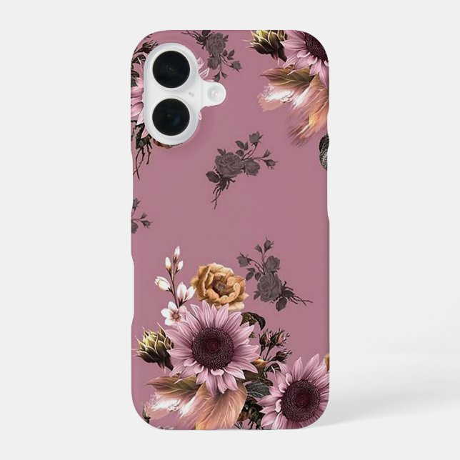 Boho Sunflowers iPhone 16 Case (Back)