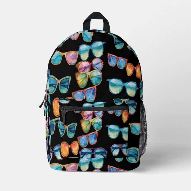 Boho Sunglasses  Printed Backpack (Front)