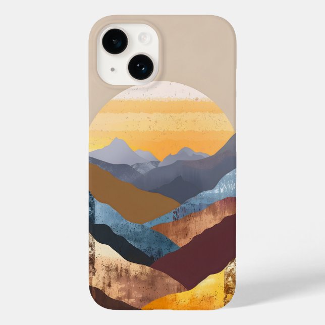 Boho Sunset Mountains  Case-Mate iPhone Case (Back)