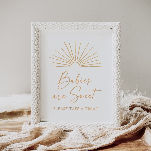 Boho Sunshine Baby Shower Babies are Sweet Sign (Creator Uploaded)