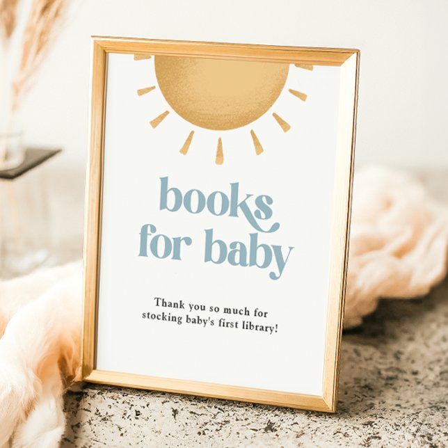 Boho Sunshine Baby Shower Books Sign (Creator Uploaded)