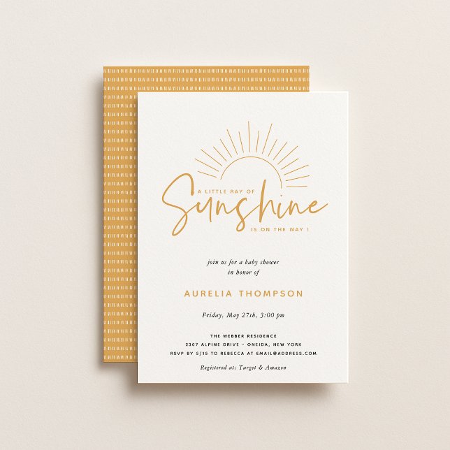Boho Sunshine Baby Shower Invitation (Creator Uploaded)