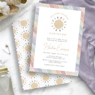 Boho Sunshine Baby Shower Invitation