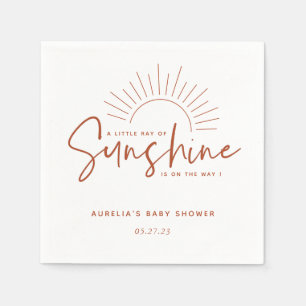 Boho Sunshine Baby Shower Napkins