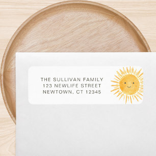 Boho Sunshine Baby Shower Return Address