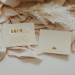 Boho Sunshine Books For Baby Enclosure Card<br><div class="desc">Elevate your baby shower with our minimalist boho sunshine books for baby enclosure card, marrying vintage charm with contemporary flair. Crafted for both genders, this light-hearted design exudes bohemian vibes, featuring a yellow-gold sun motif against a backdrop of soothing earth tones. Its chic and minimal aesthetic, complemented by delicate detailing,...</div>