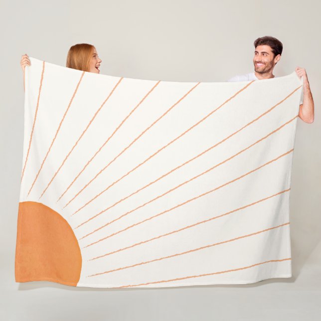 Boho Sunshine Fleece Blanket (In Situ)