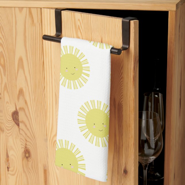Boho Sunshine Pattern Tea Towel (Thirds Fold)