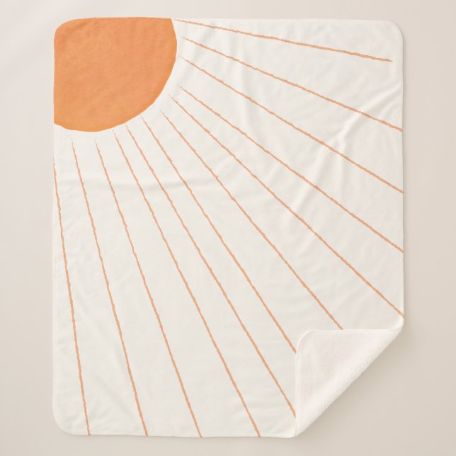 Boho Sunshine Sherpa Blanket (Front)