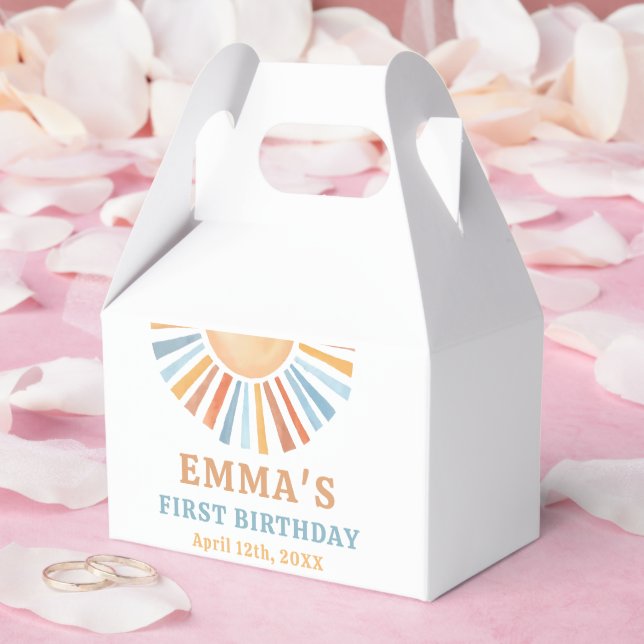 Boho Sunshine Sun Terra Cotta Birthday Favour Box (Wedding)
