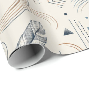 Boho Swallow & Sun Wrapping Paper