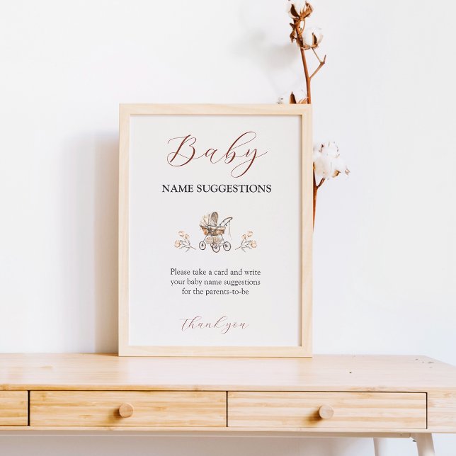 Boho Sweet Bear Air Balloon Baby Name Ideas Game  (Boho Sweet Bear Air Balloon Baby Name Ideas Game)