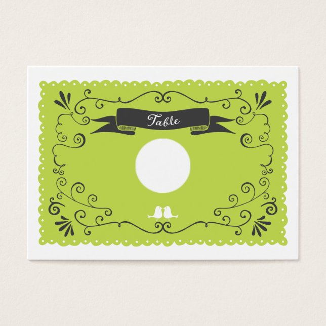 Boho Swirls, Curls, a Banner & Lovebirds Wedding (Front)