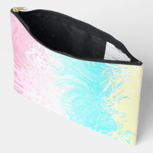 Boho Swirly Groovy Abstract Genderflux Pride Flag Accessory Pouch