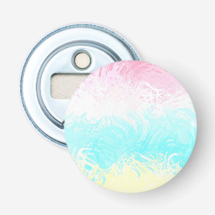 Boho Swirly Groovy Abstract Genderflux Pride Flag Bottle Opener