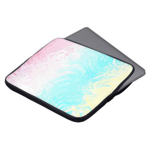 Boho Swirly Groovy Abstract Genderflux Pride Flag Laptop Sleeve