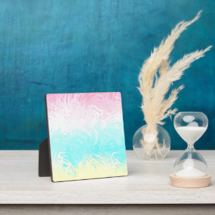 Boho Swirly Groovy Abstract Genderflux Pride Flag Plaque