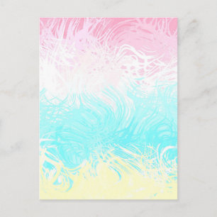 Boho Swirly Groovy Abstract Genderflux Pride Flag Postcard