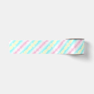 Boho Swirly Groovy Abstract Genderflux Pride Flag Satin Ribbon