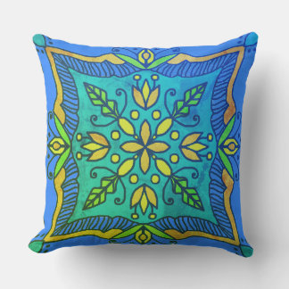 Boho Talavera Tile Cushion