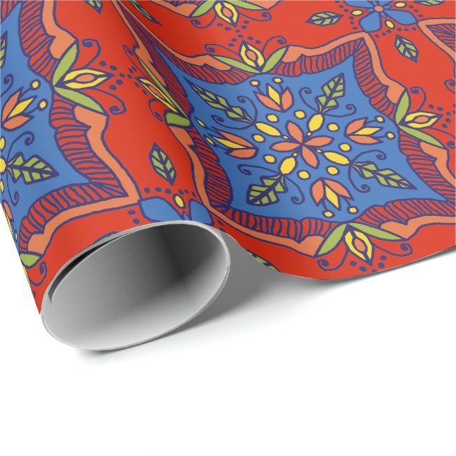 Boho Talavera Tile  Wrapping Paper (Roll Corner)