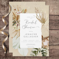 Boho Tan Floral Grass Bridal Shower